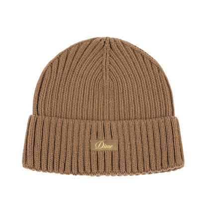 DIME CURSIVE RIB BEANIE BROWN