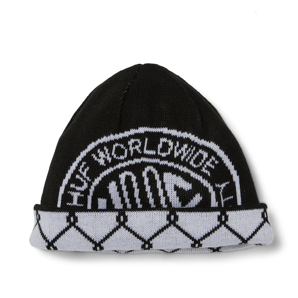 HUF TOKEN REVERSIBLE SKULL BEANIE BLACK