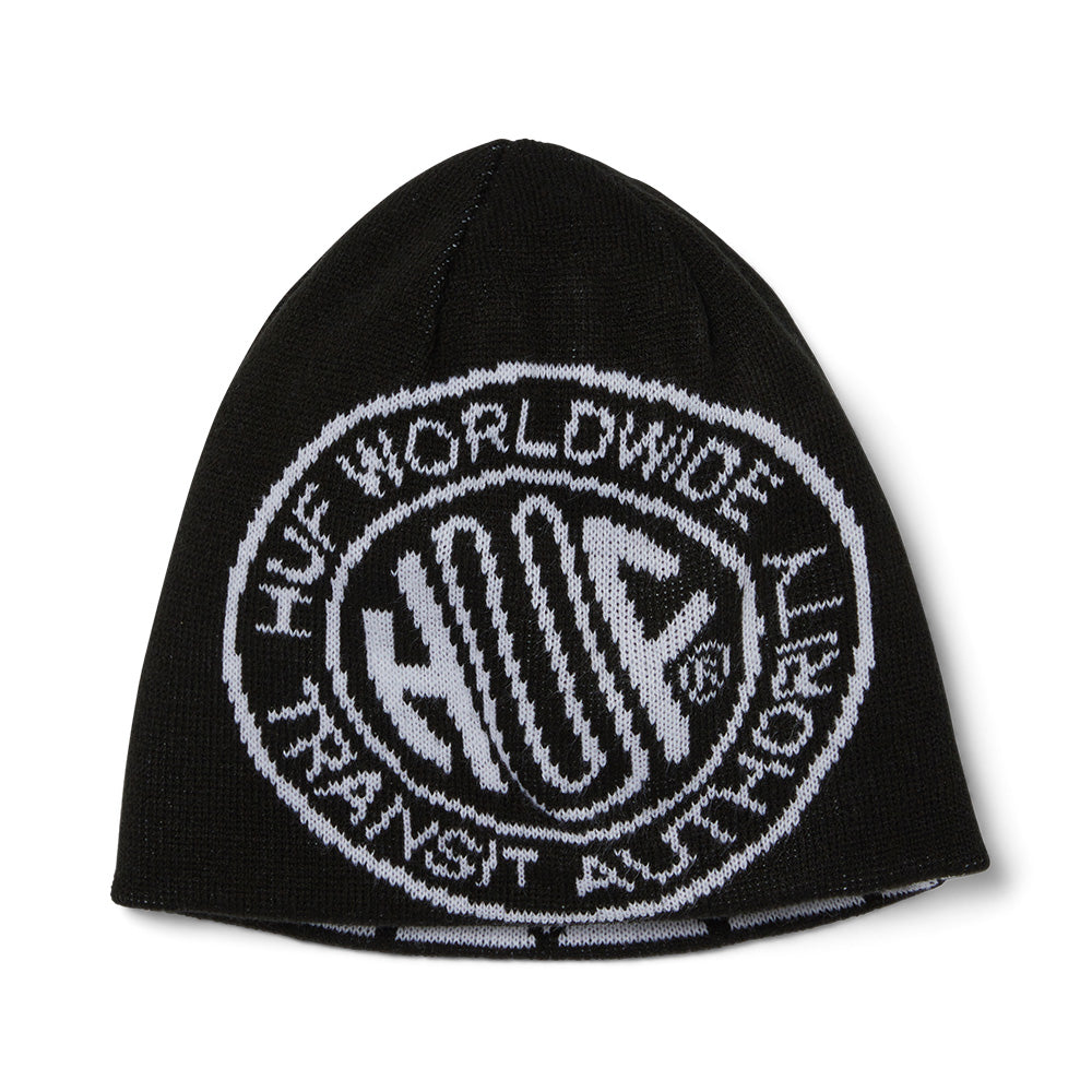 HUF TOKEN REVERSIBLE SKULL BEANIE BLACK