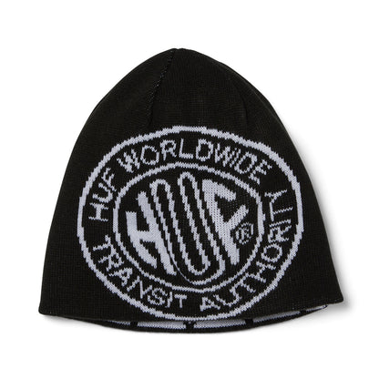 HUF TOKEN REVERSIBLE SKULL BEANIE BLACK
