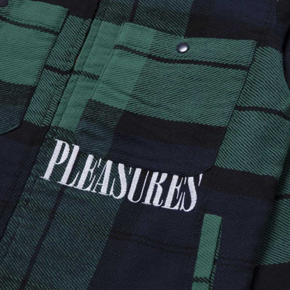 HUF X PLEASURES BLACKWATCH WORK JACKET