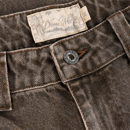 DIME BAGGY DENIM PANTS BROWN