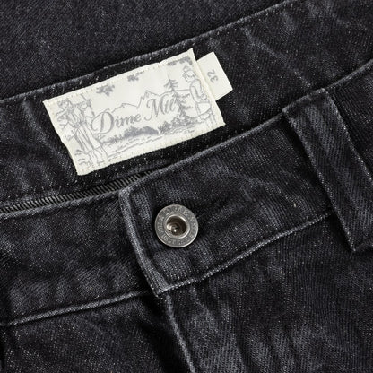 DIME RELAXED DENIM PANTS BLACK