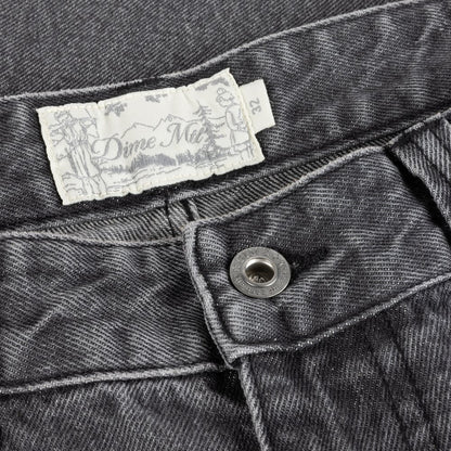 DIME STRAIGHT DENIM PANTS BLACK