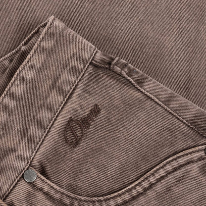 DIME STRAIGHT DENIM PANTS BROWN
