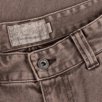 DIME STRAIGHT DENIM PANTS BROWN