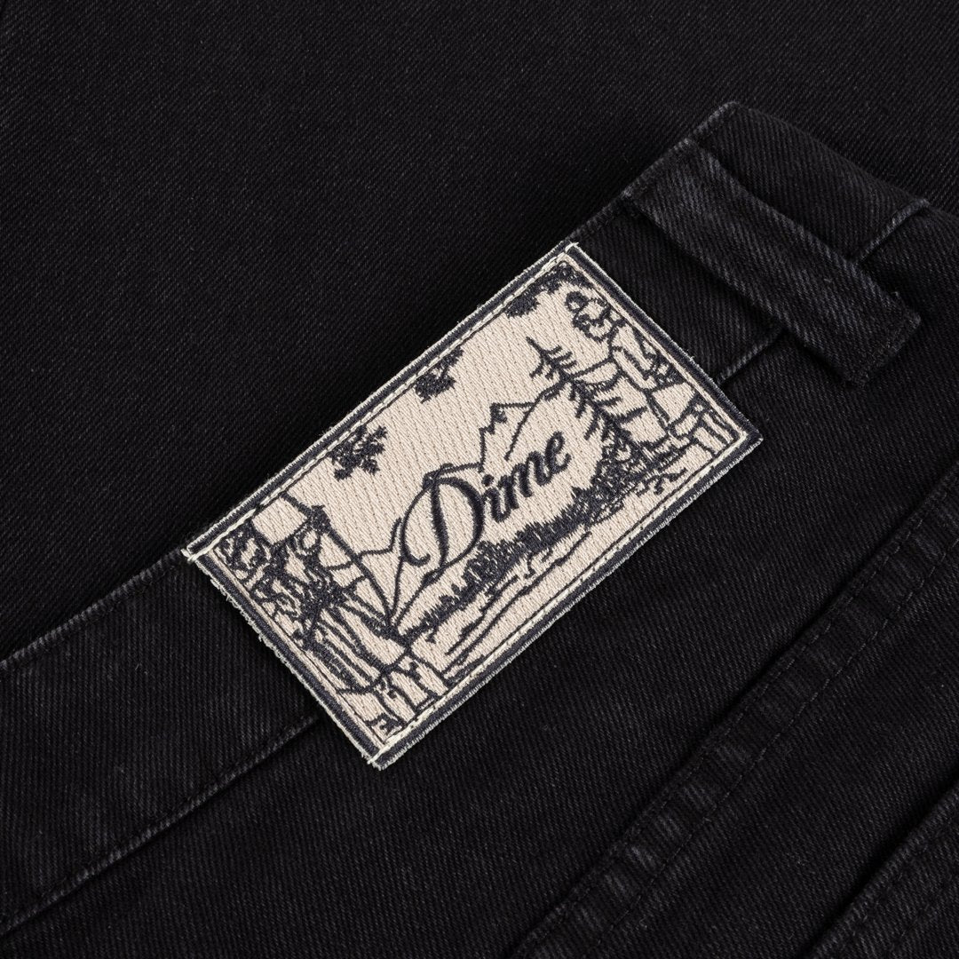 Relaxed Denim Pants Black