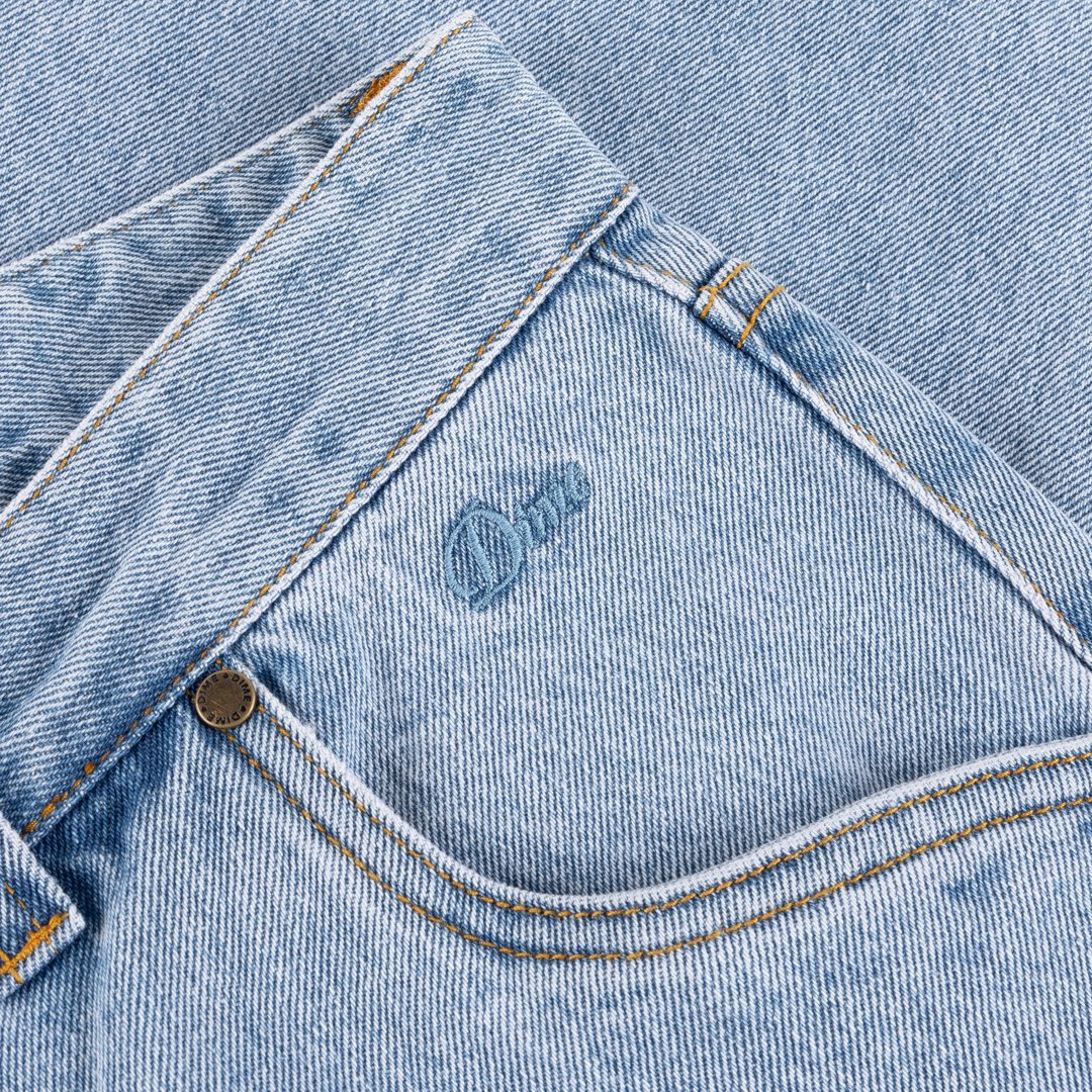 Straight Denim Pants Light Blue