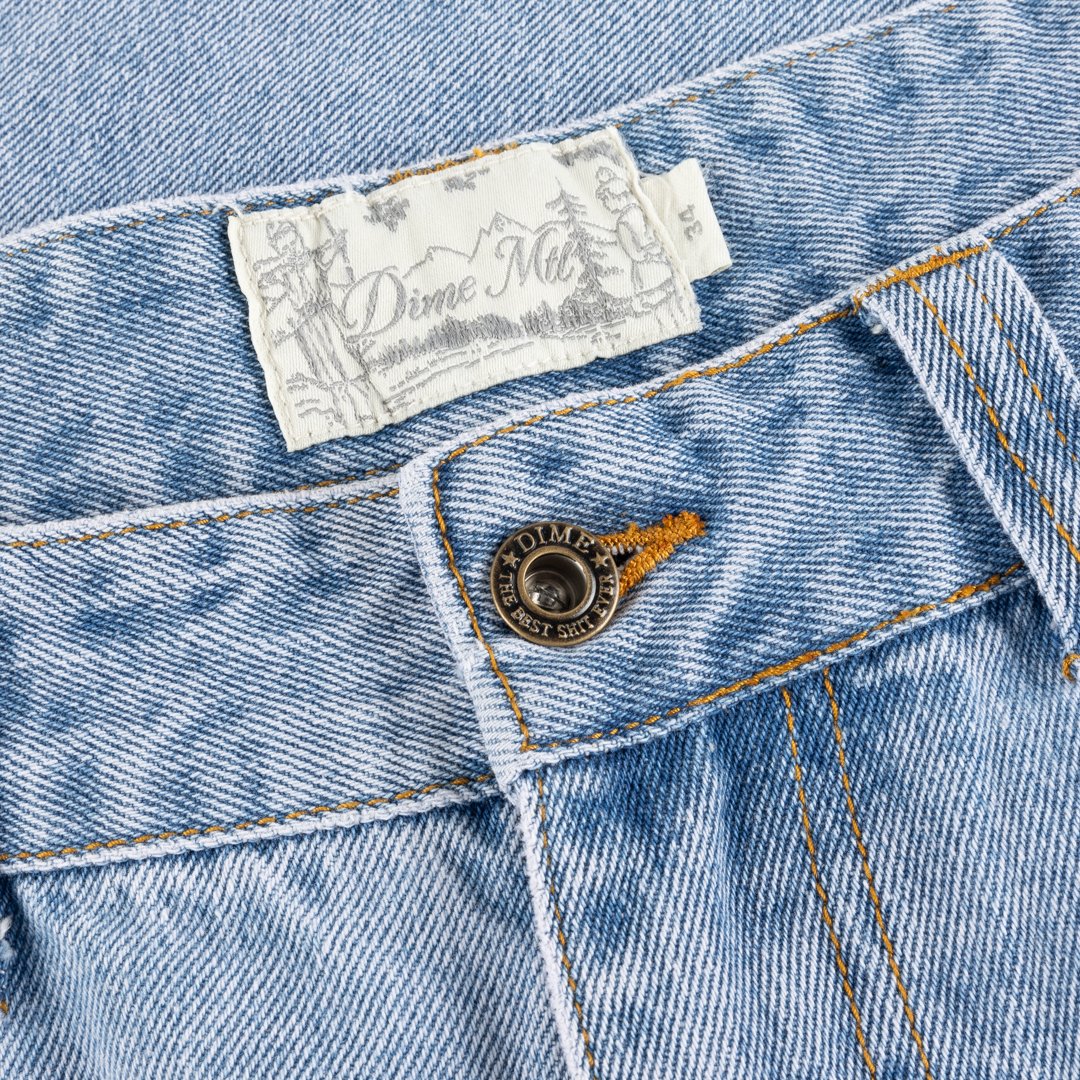 Straight Denim Pants Light Blue