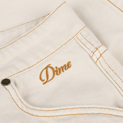 DIME CLASSIC DENIM SHORTS WHITE