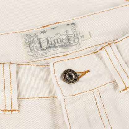 DIME CLASSIC DENIM SHORTS WHITE