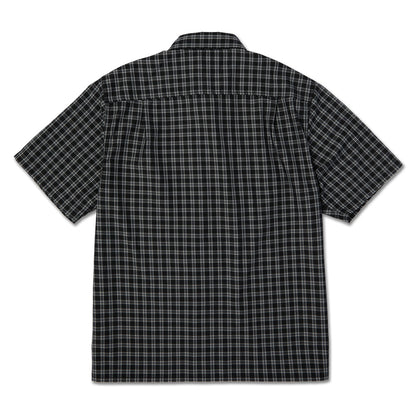 HUF STRETCH MICRO PLAID SHIRT BLACK
