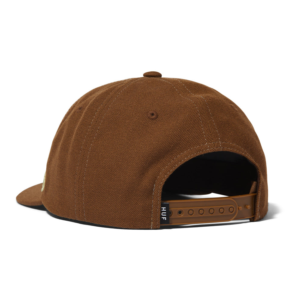 HUF OUTLINES SNAPBACK HAT BROWN