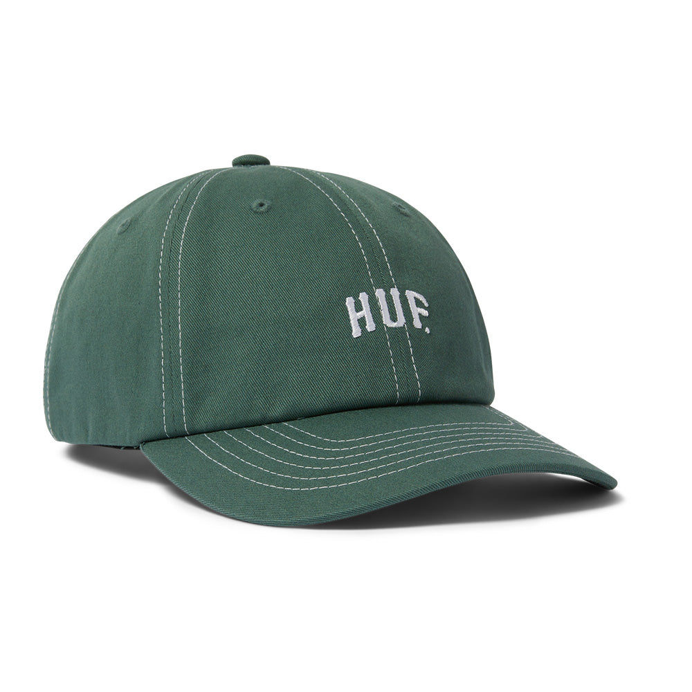 HUF ARCH LOGO 6 PANEL HAT  DARK GREEN
