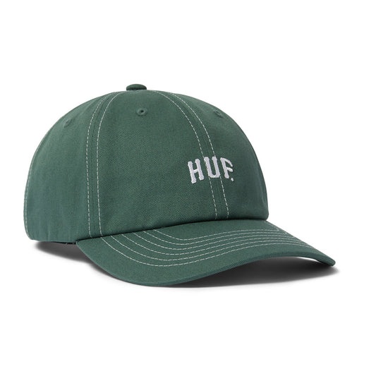 HUF ARCH LOGO 6 PANEL HAT  DARK GREEN