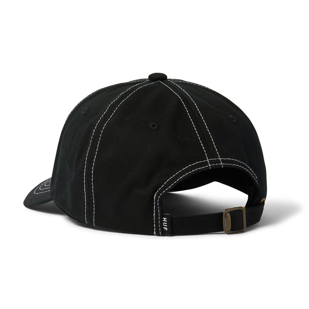 HUF ARCH LOGO 6 PANEL HAT BLACK