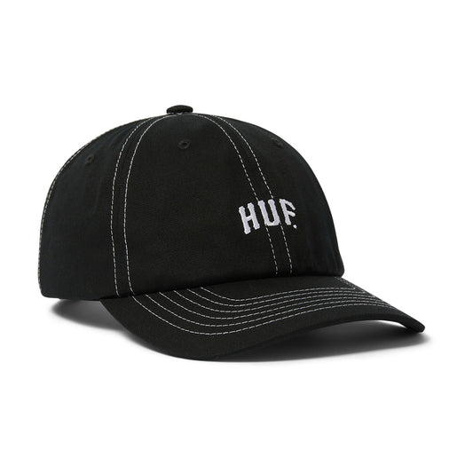 HUF ARCH LOGO 6 PANEL HAT BLACK