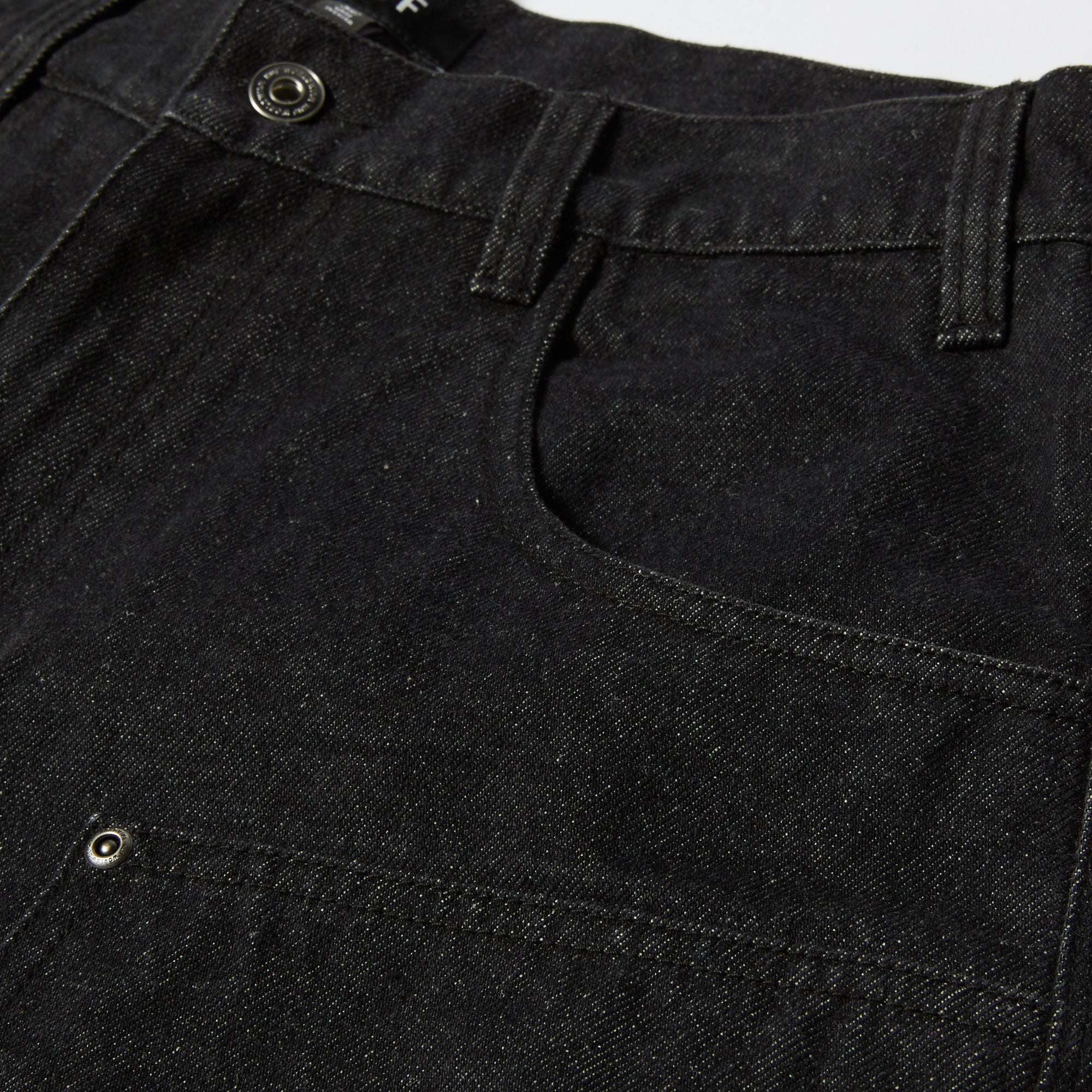 HUF H DOUBLE KNEE DENIM SHORT BLACK