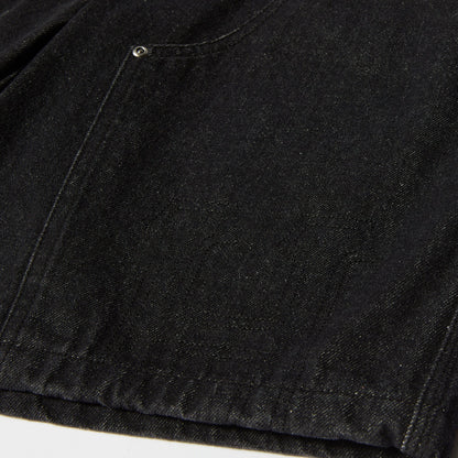 HUF H DOUBLE KNEE DENIM SHORT BLACK