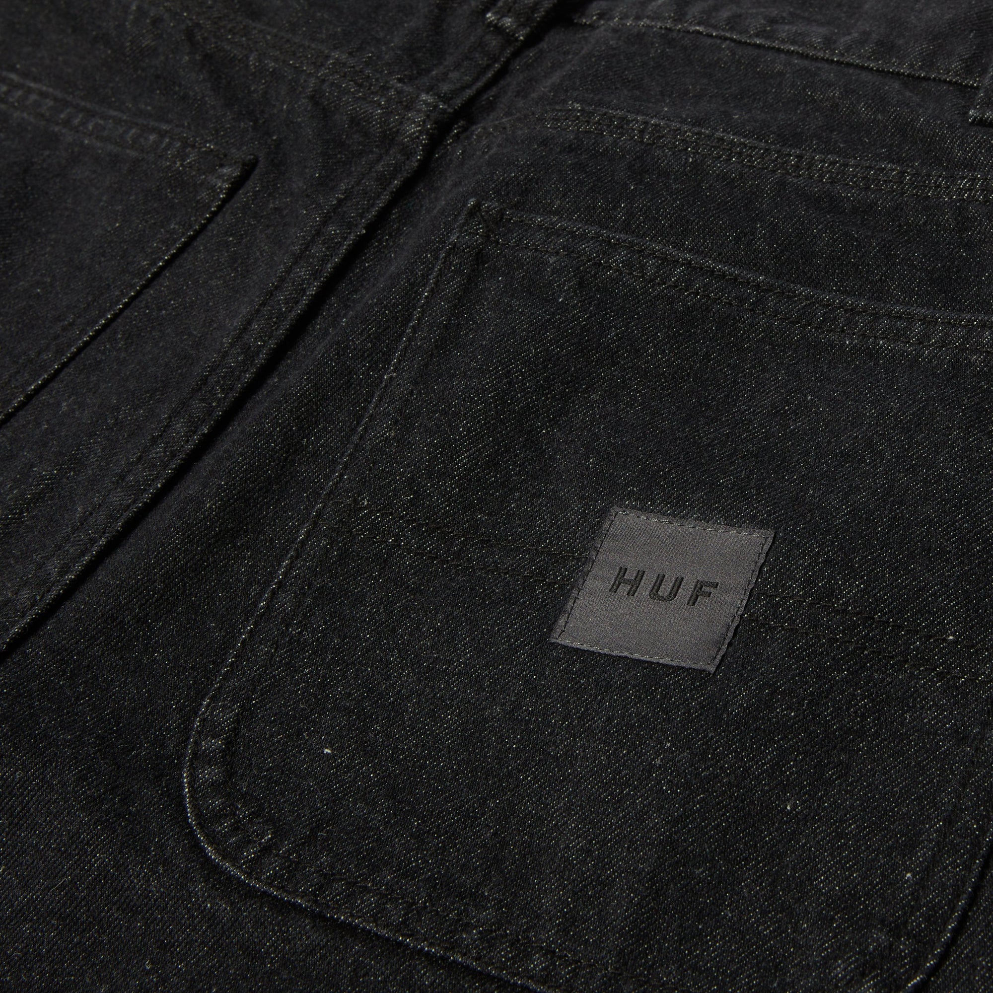 HUF H DOUBLE KNEE DENIM SHORT BLACK