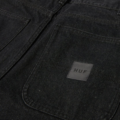 HUF H DOUBLE KNEE DENIM SHORT BLACK