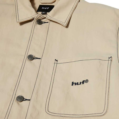 HUF CONTRAST NYLON CHORE JACKET CREAM