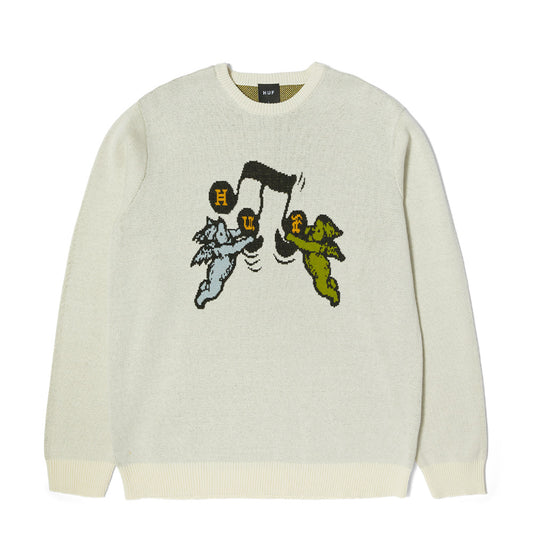 HUF SONG ITARSIA SWEATER CREAM