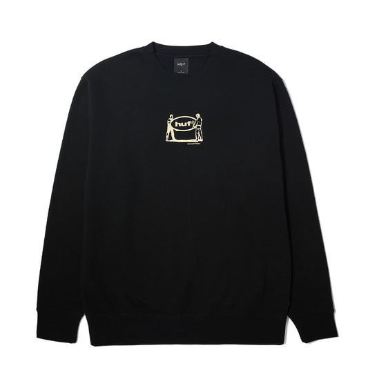 HUF RELOCATION CREWNECK BLACK