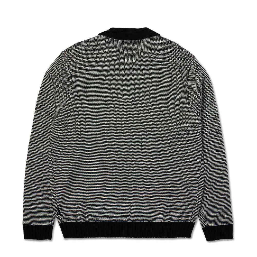 HUF MEGABLAST WAFFLE SWEATER  BLACK
