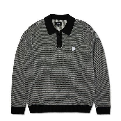 HUF MEGABLAST WAFFLE SWEATER  BLACK