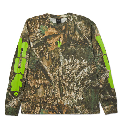 HUF X REALTREE MEGABLAST LS TEE GREEN CAMO