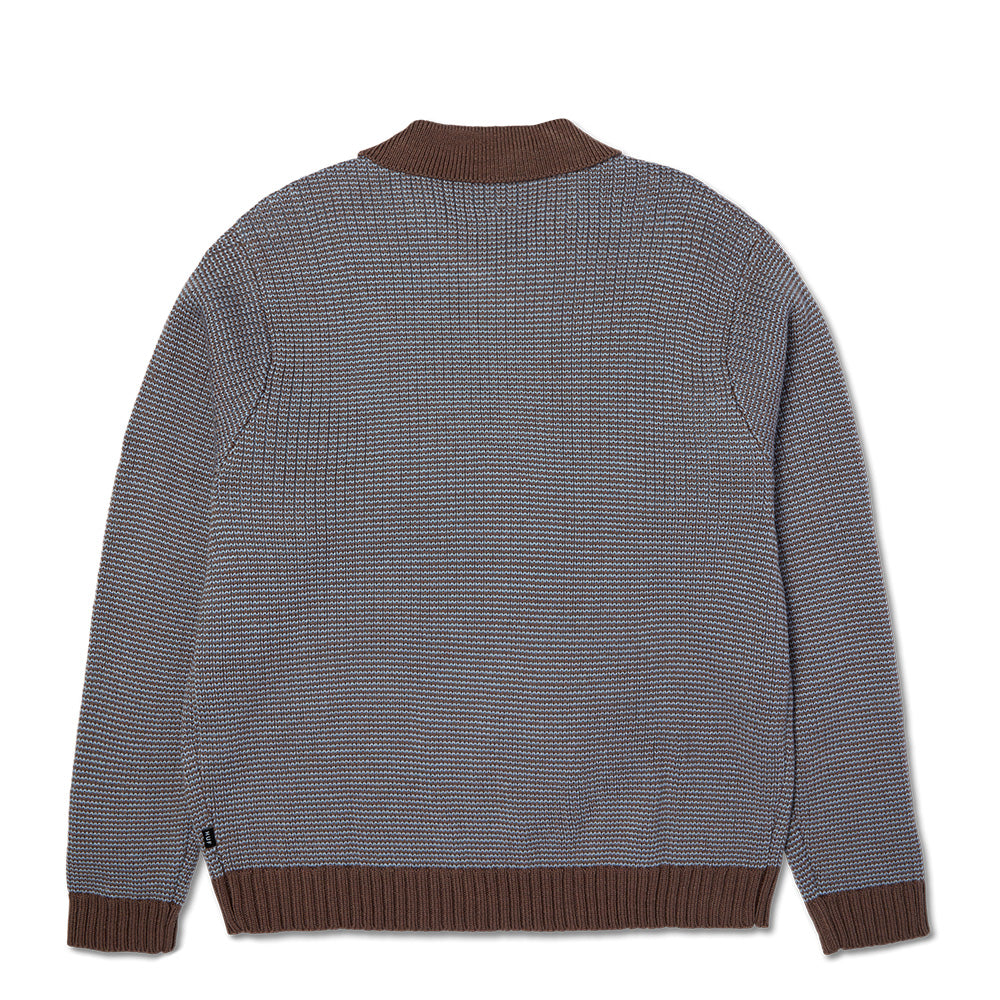 HUF MEGABLAST WAFFLE SWEATER  BLUE