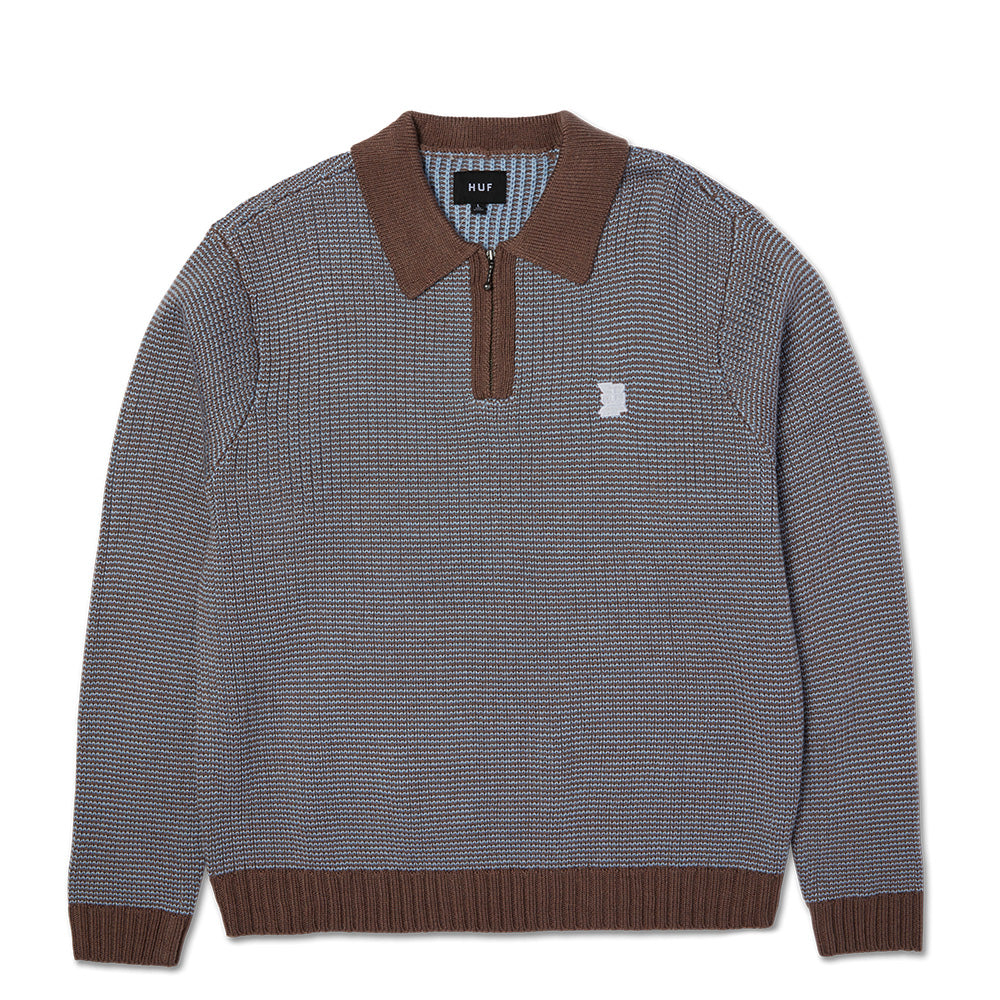 HUF MEGABLAST WAFFLE SWEATER  BLUE