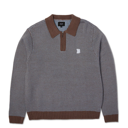 HUF MEGABLAST WAFFLE SWEATER  BLUE