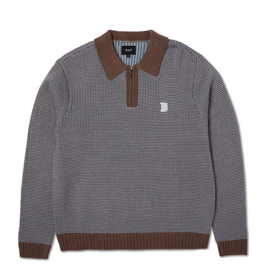 HUF MEGABLAST WAFFLE SWEATER  BLUE