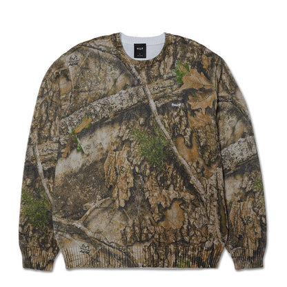 HUF X REALTREE SWEATER GREEN CAMO