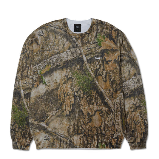 HUF X REALTREE SWEATER GREEN CAMO