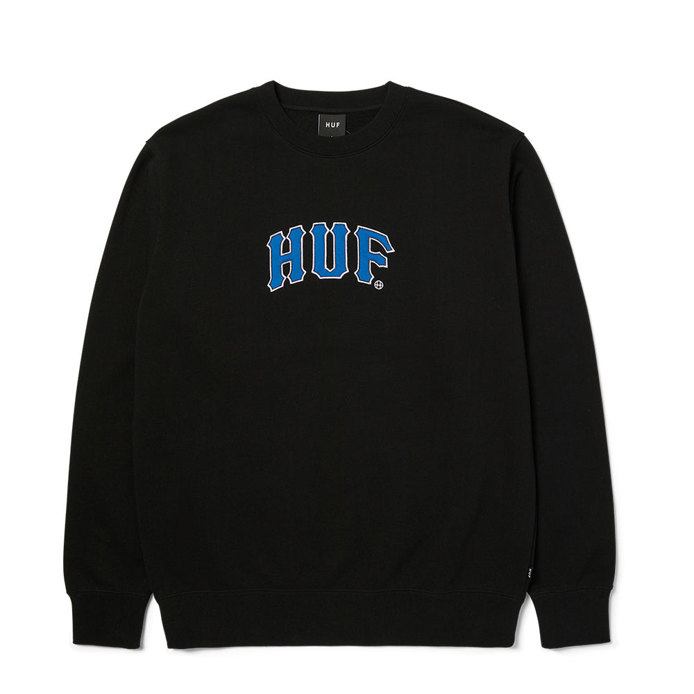 HUF ARCH APPLIQUE CREWNECK BLACK