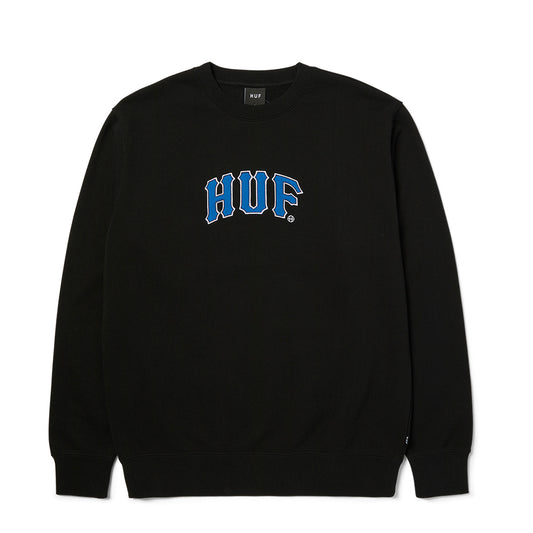 HUF ARCH APPLIQUE CREWNECK BLACK
