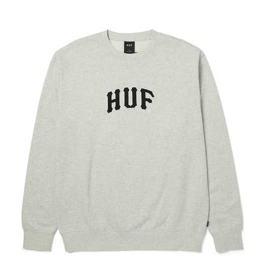 HUF ARCH APPLIQUE CREWNECK GREY