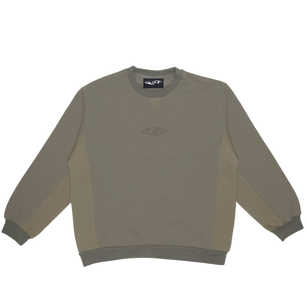WKND TWO-TONE CREWNECK KHAKI