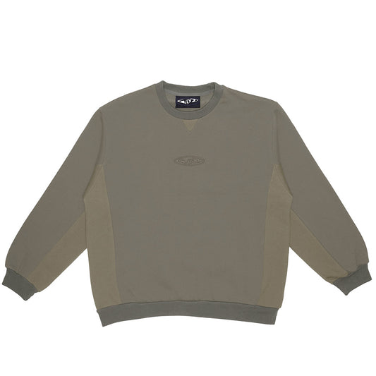 WKND TWO-TONE CREWNECK KHAKI