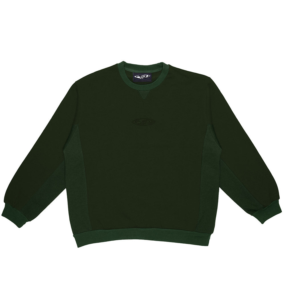 WKND TWO-TONE CREWNECK GREEN