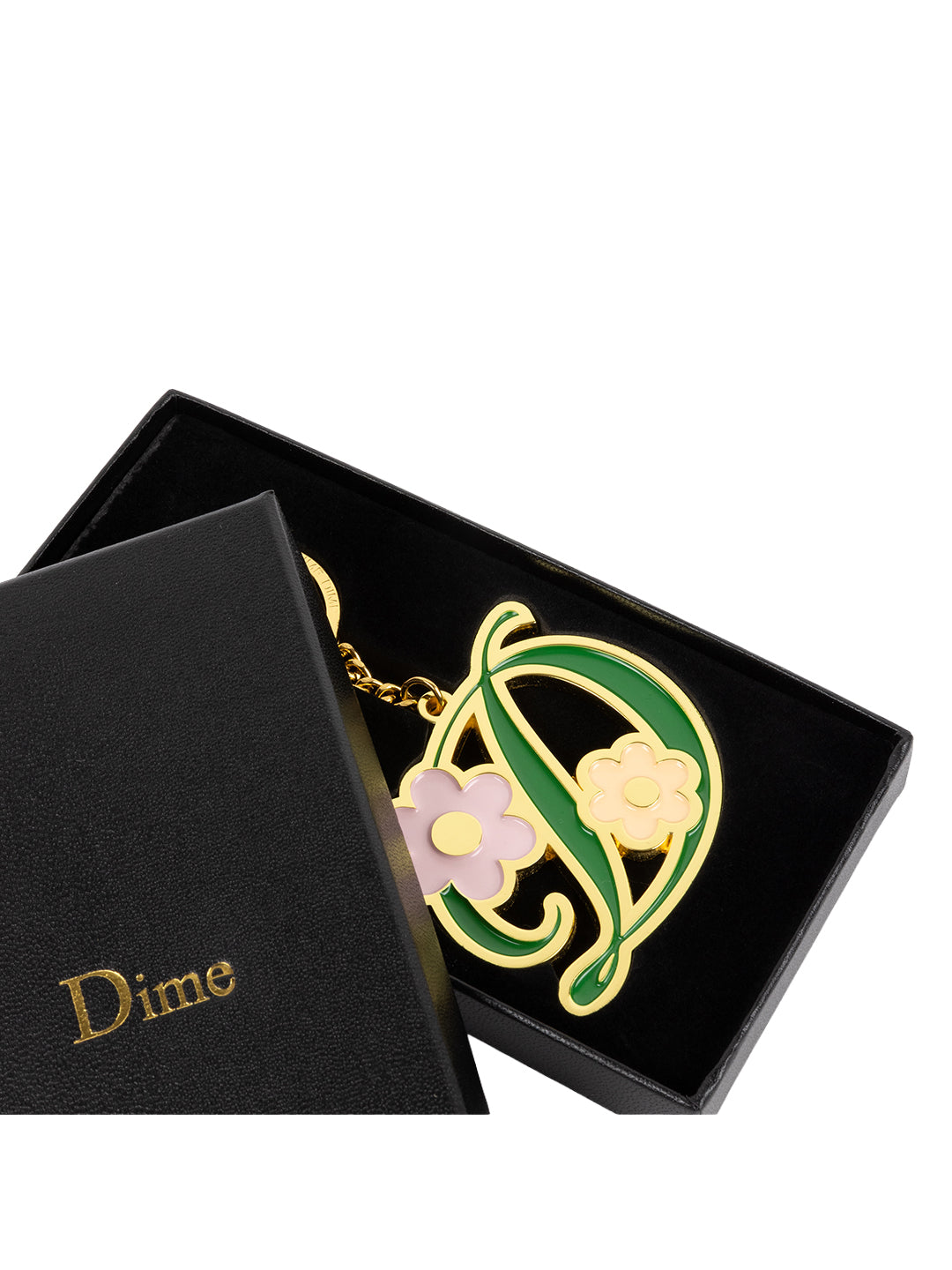 Oversized Floral Keychain Gold