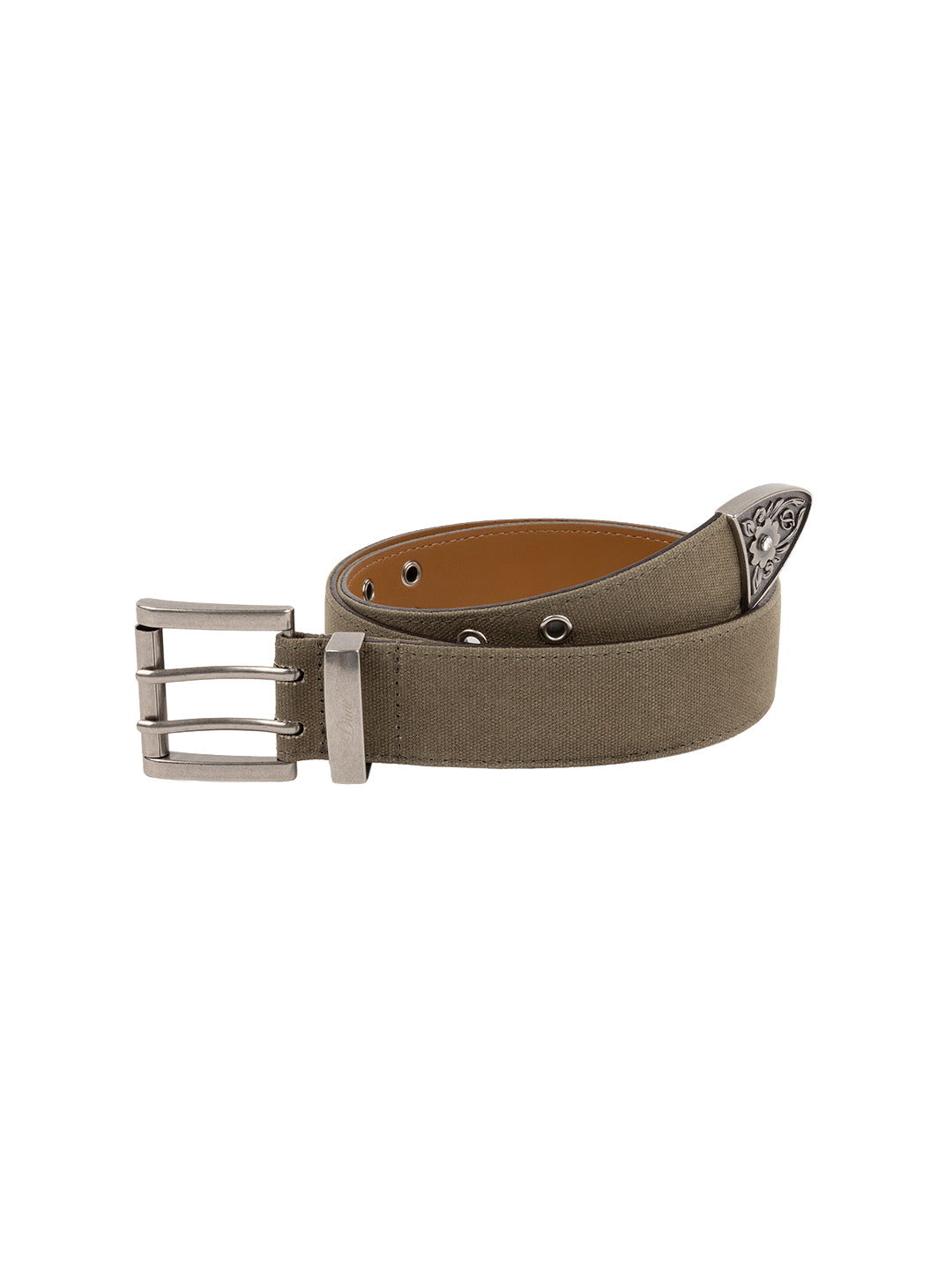 Waxed Canvas Belt Brown