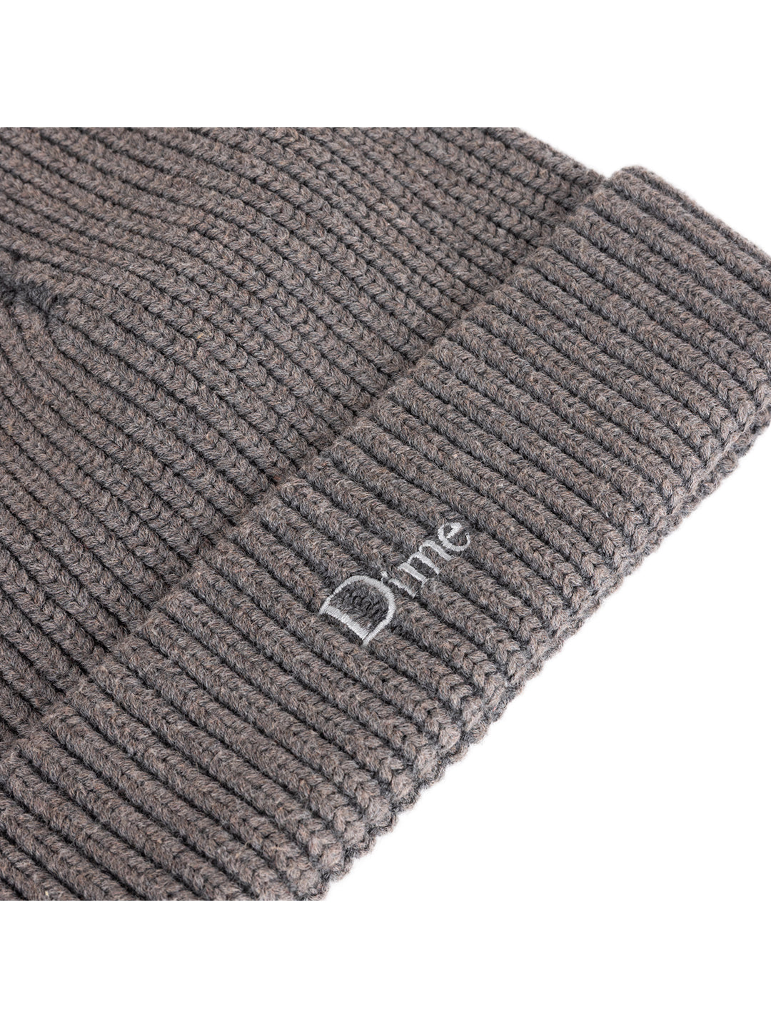 Rib Fold Beanie Grey
