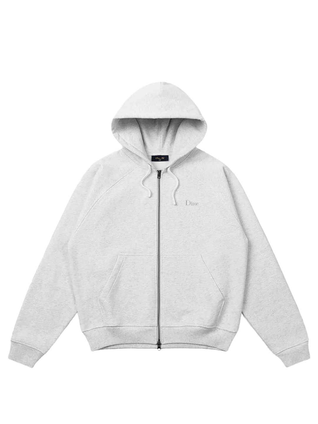 Classic Small Logo Zip Hoodie Grey