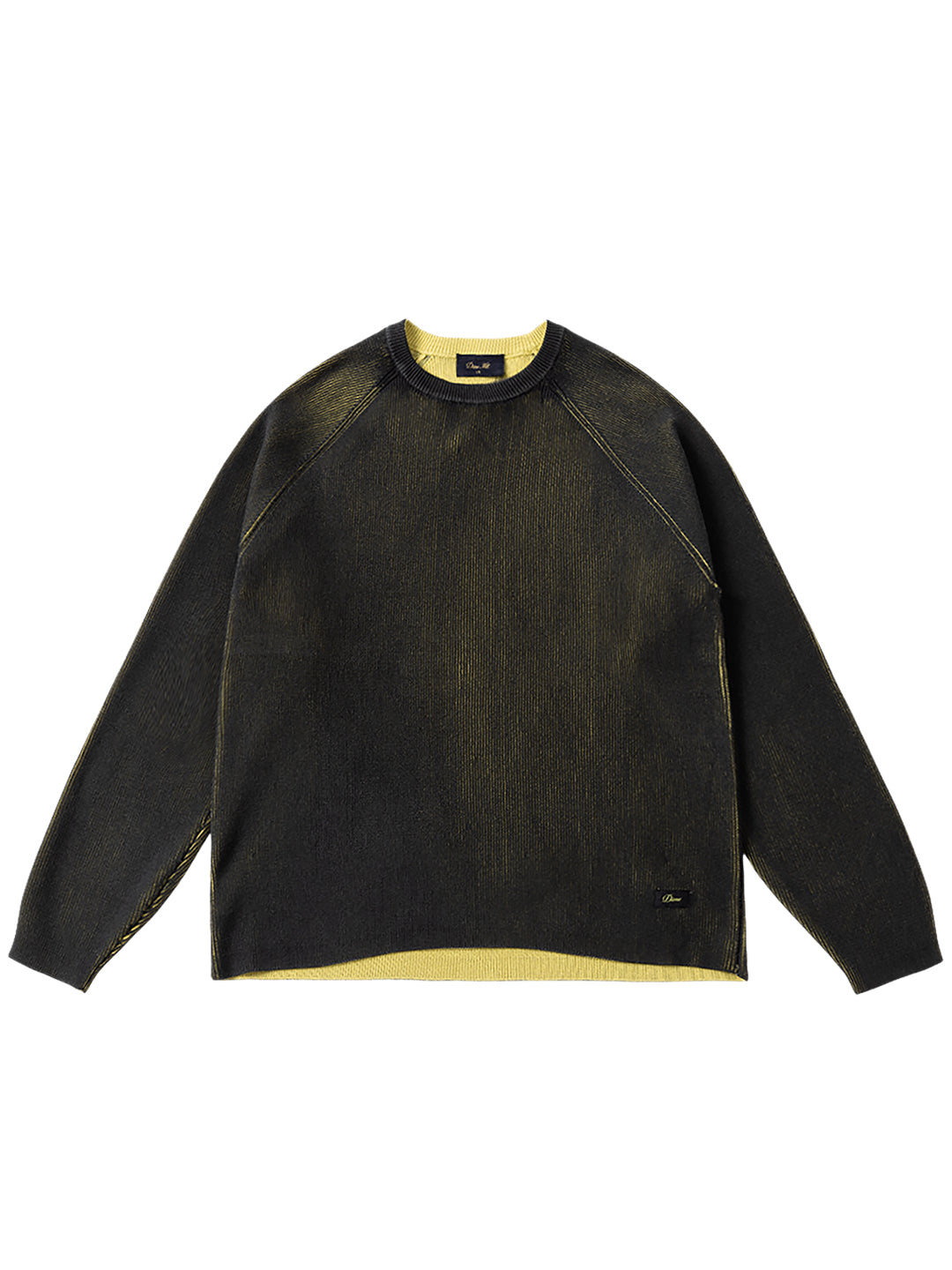 Printed Rib Sweater Black