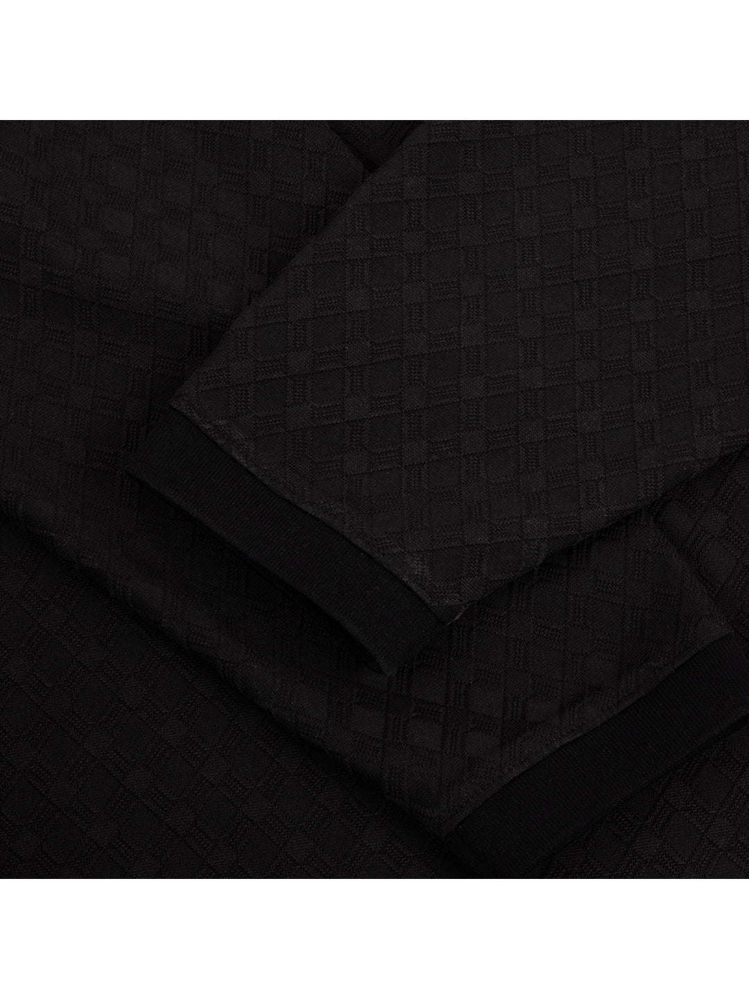 Jacquard Ls Polo Black