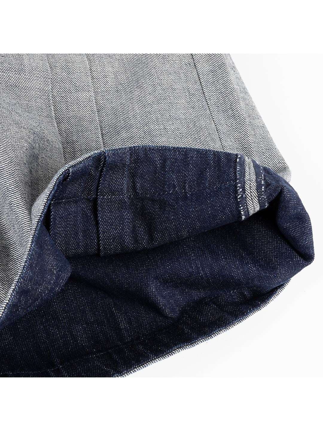 Pleated Baggy Denim Short Light Blue